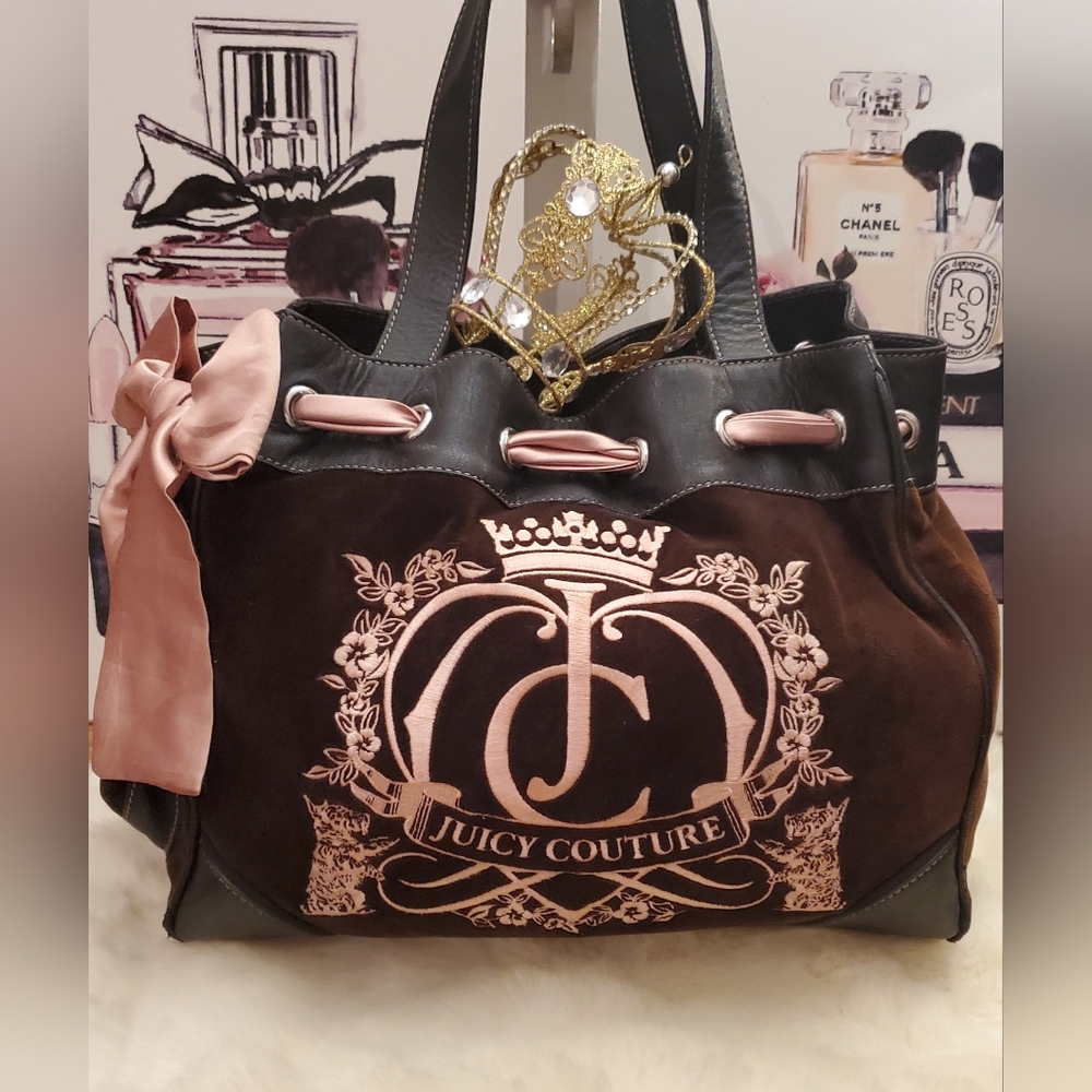 ***SOLD***Juicy Couture Brown & Pink Daydreamer Handbag! *Vintage*